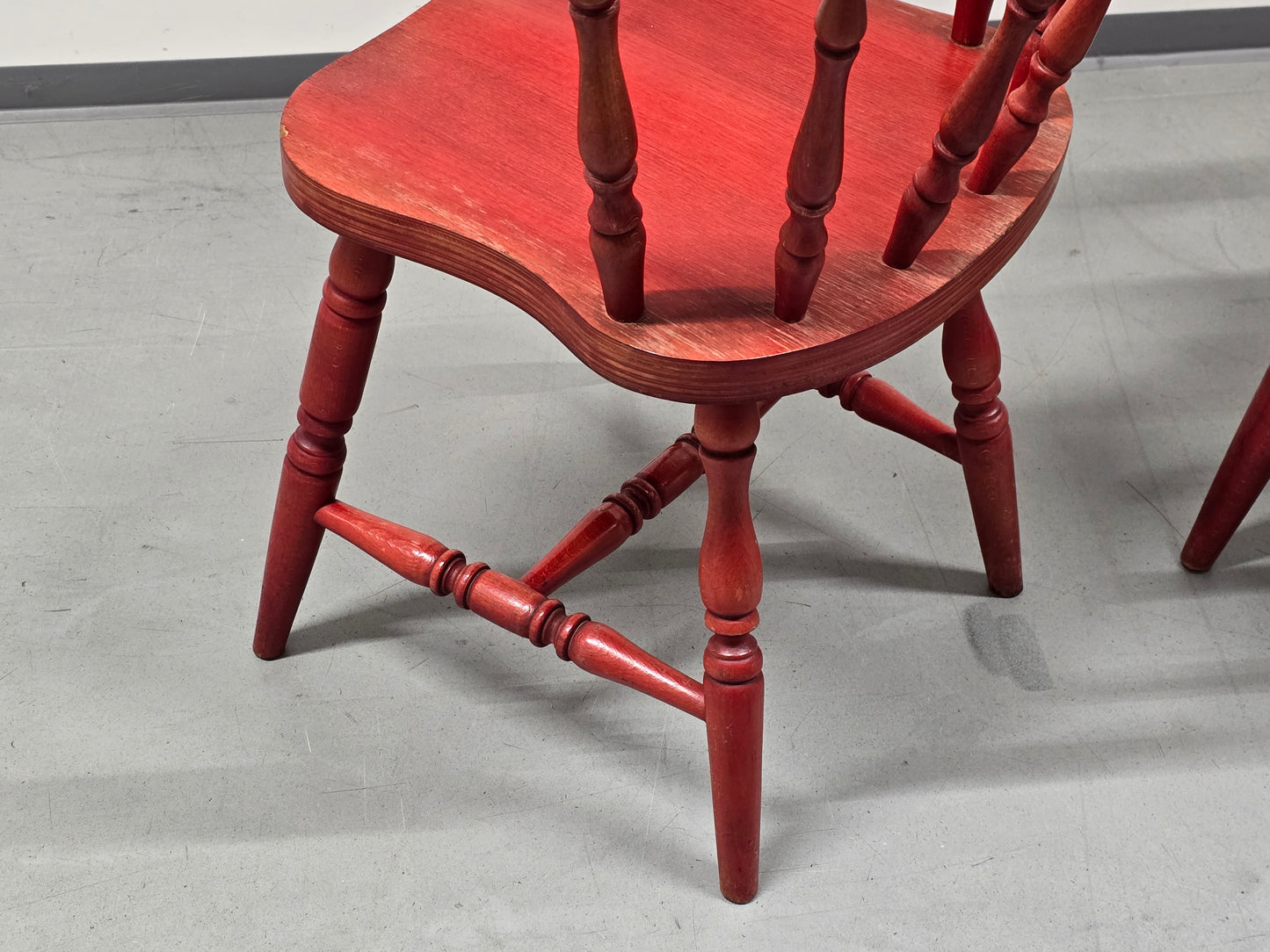 WINDSOR STÜHLE stuhl holz rot dänisch esszimmer esstisch mid century skandi