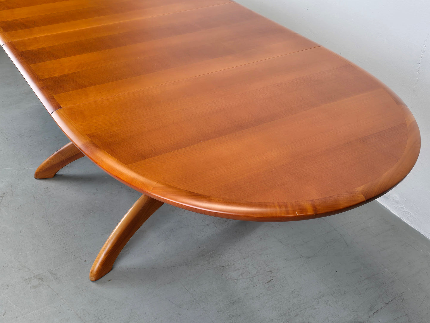 KIRSCHBAUM HOLZ ESSTISCH oval vintage kirsche esszimmer ausziehbar