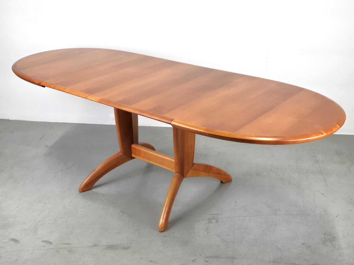 KIRSCHBAUM HOLZ ESSTISCH oval vintage kirsche esszimmer ausziehbar