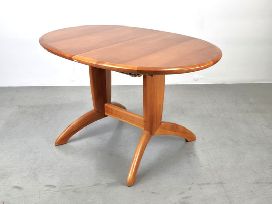 KIRSCHBAUM HOLZ ESSTISCH oval vintage kirsche esszimmer ausziehbar
