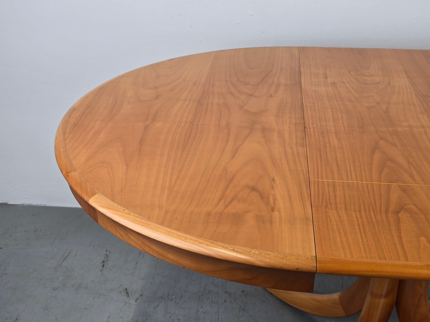 VINTAGE ESSTISCH RUND holz echtholz esszimmer ausziehbar küche kirschbaum
