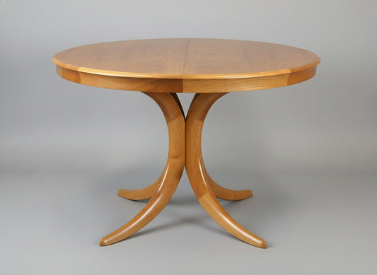 VINTAGE ESSTISCH RUND holz echtholz esszimmer ausziehbar küche kirschbaum
