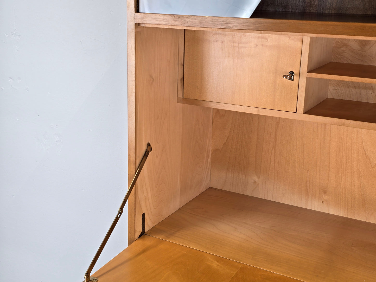 VINTAGE SEKRETÄR schrank bar nussbaum holz minibar vitirne