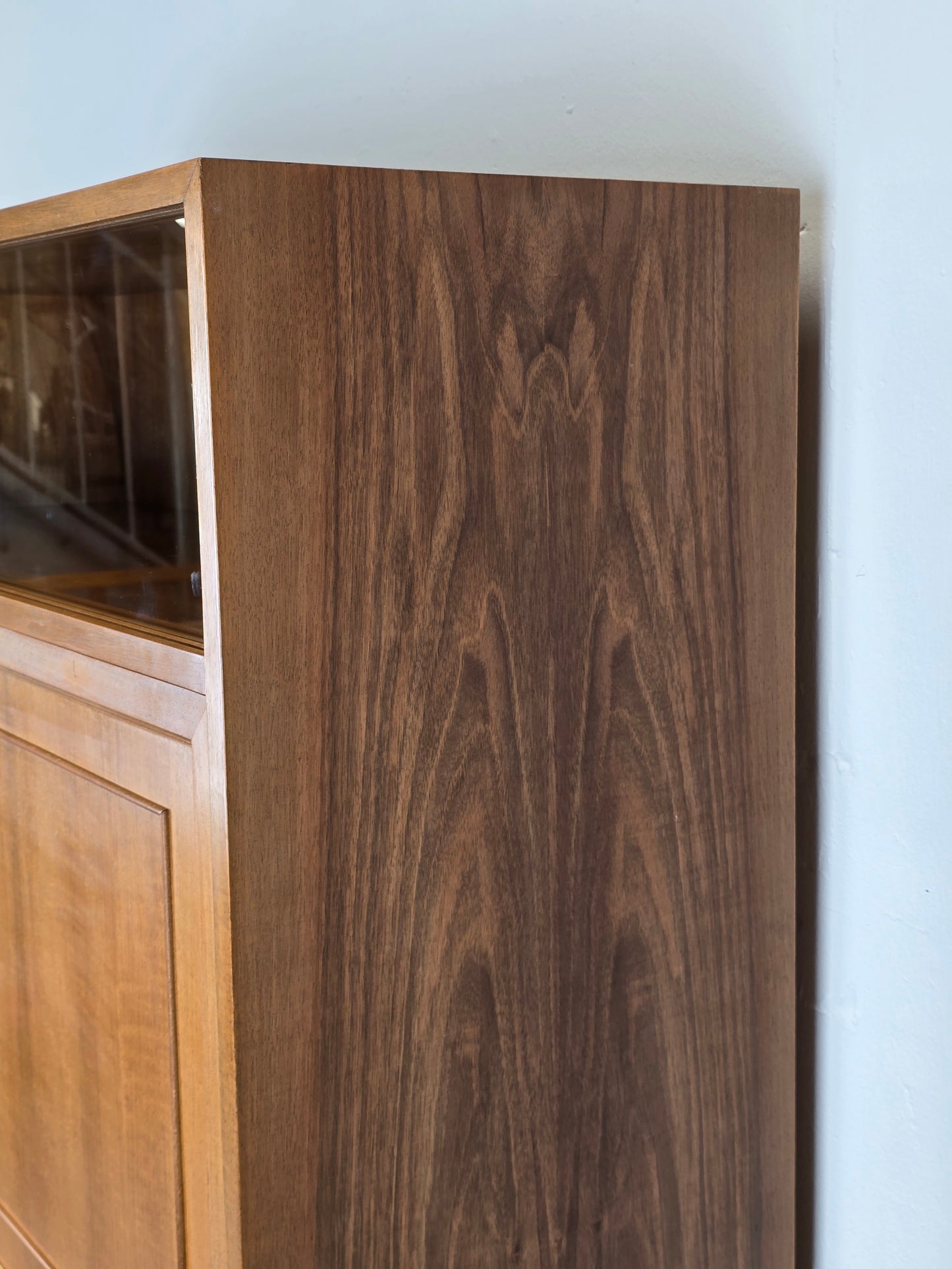 VINTAGE SEKRETÄR schrank bar nussbaum holz minibar vitirne