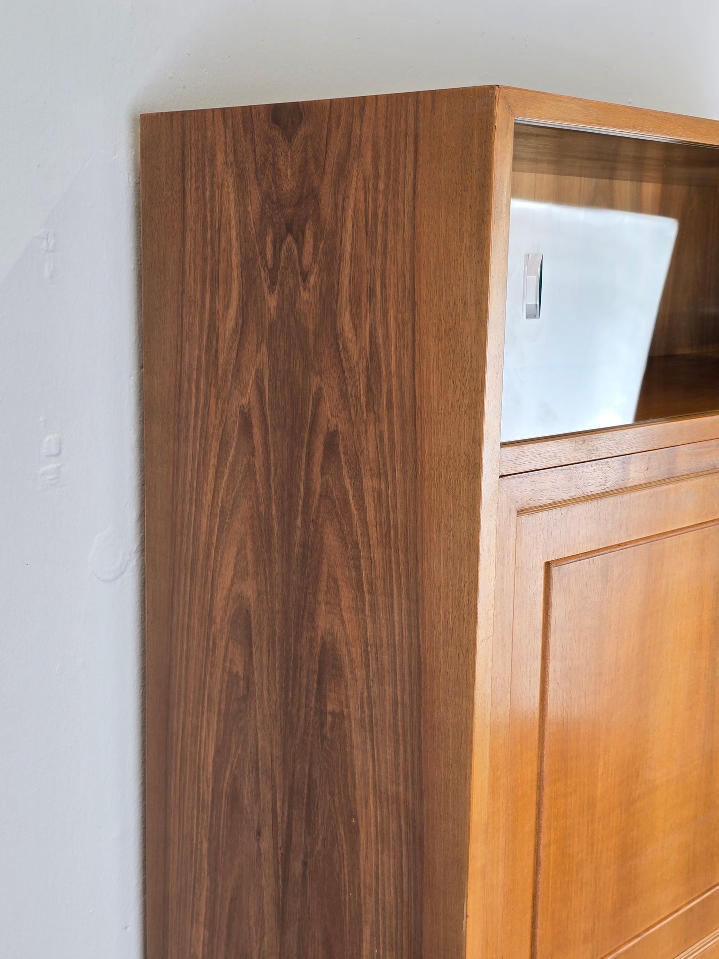 VINTAGE SEKRETÄR schrank bar nussbaum holz minibar vitirne