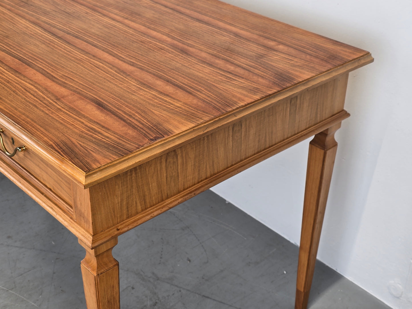 VINTAGE ESSTISCH schreibtisch tisch holz nussbaum antik schubladen