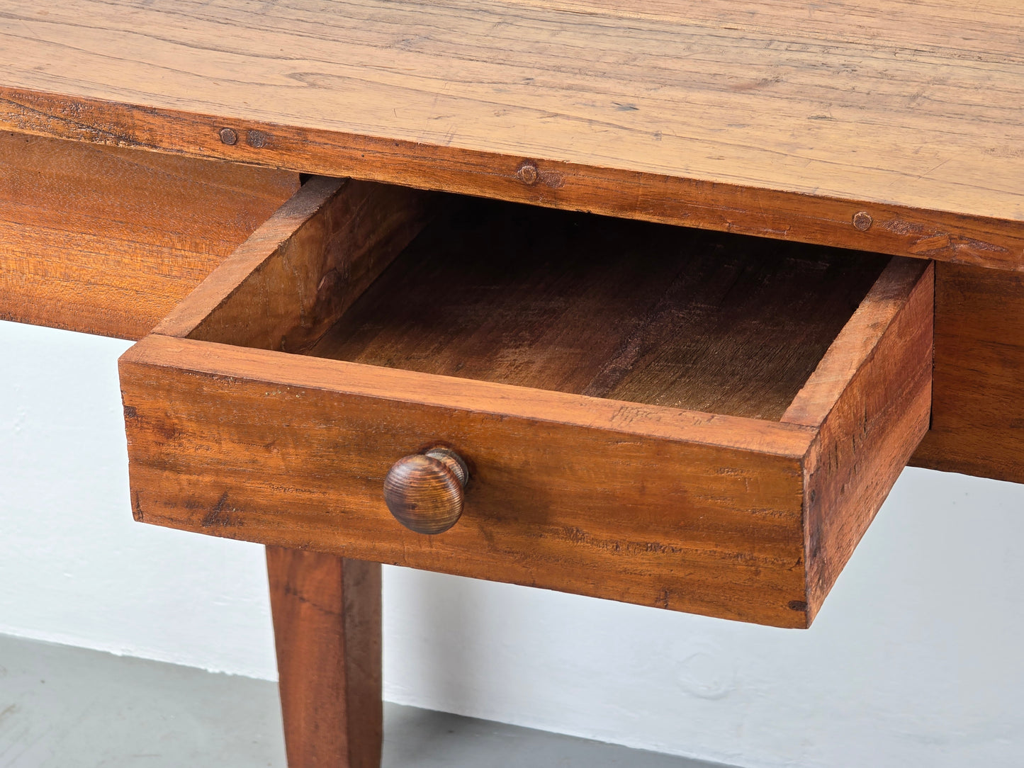 ANTIKER ESSTISCH tafel schreibtisch tisch massivholz tisch vintage schubladen
