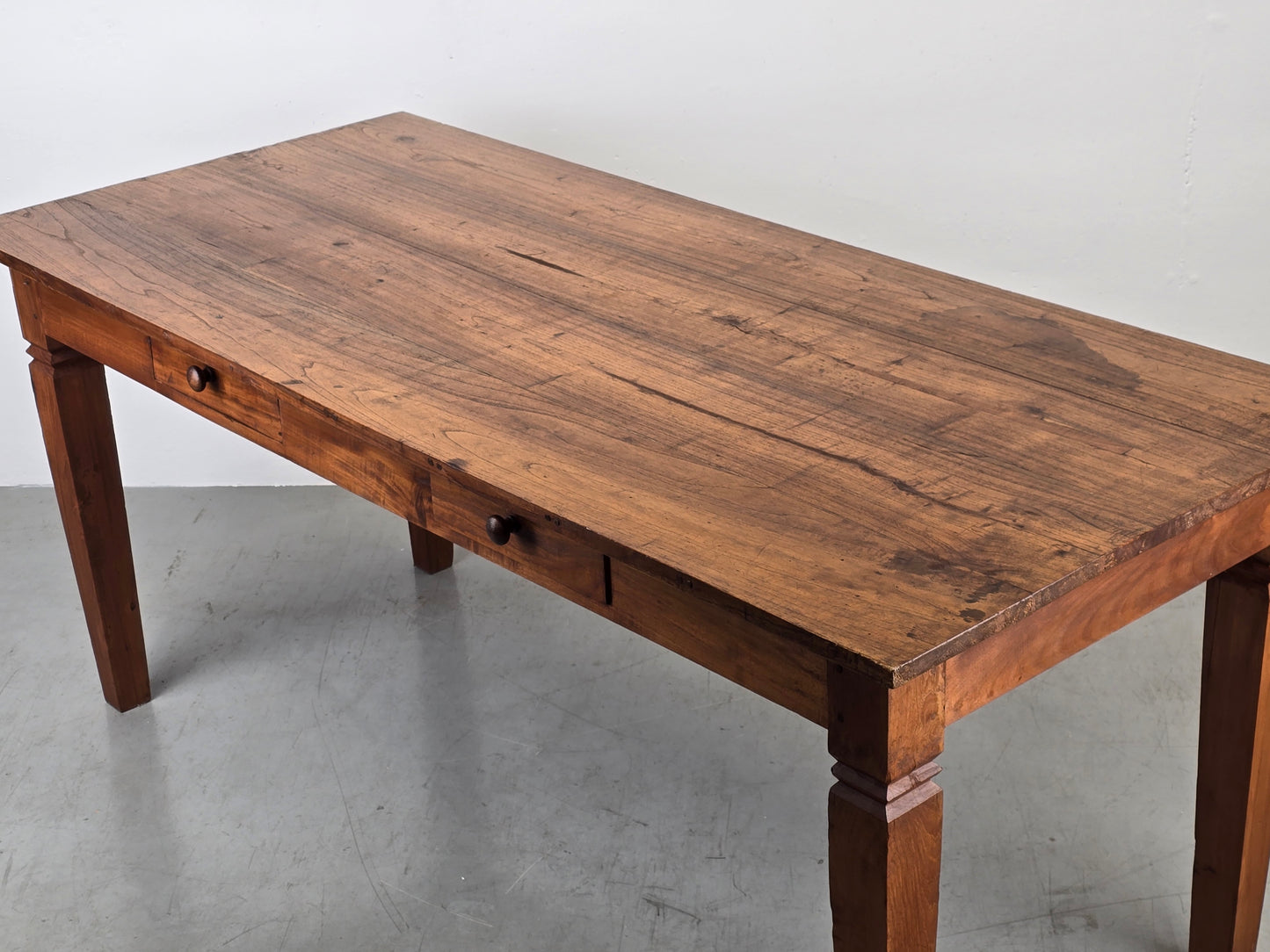ANTIKER ESSTISCH tafel schreibtisch tisch massivholz tisch vintage schubladen