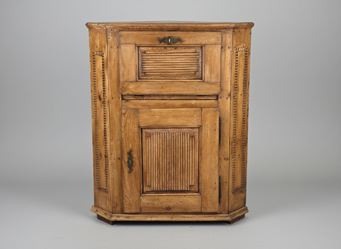 ANTIKE KOMMODE eckkommode schrank eckschrank vintage münz einwurf versteck