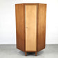 VINTAGE ECKSCHRANK kleiderschrank 1950er holz schrank eck kommode