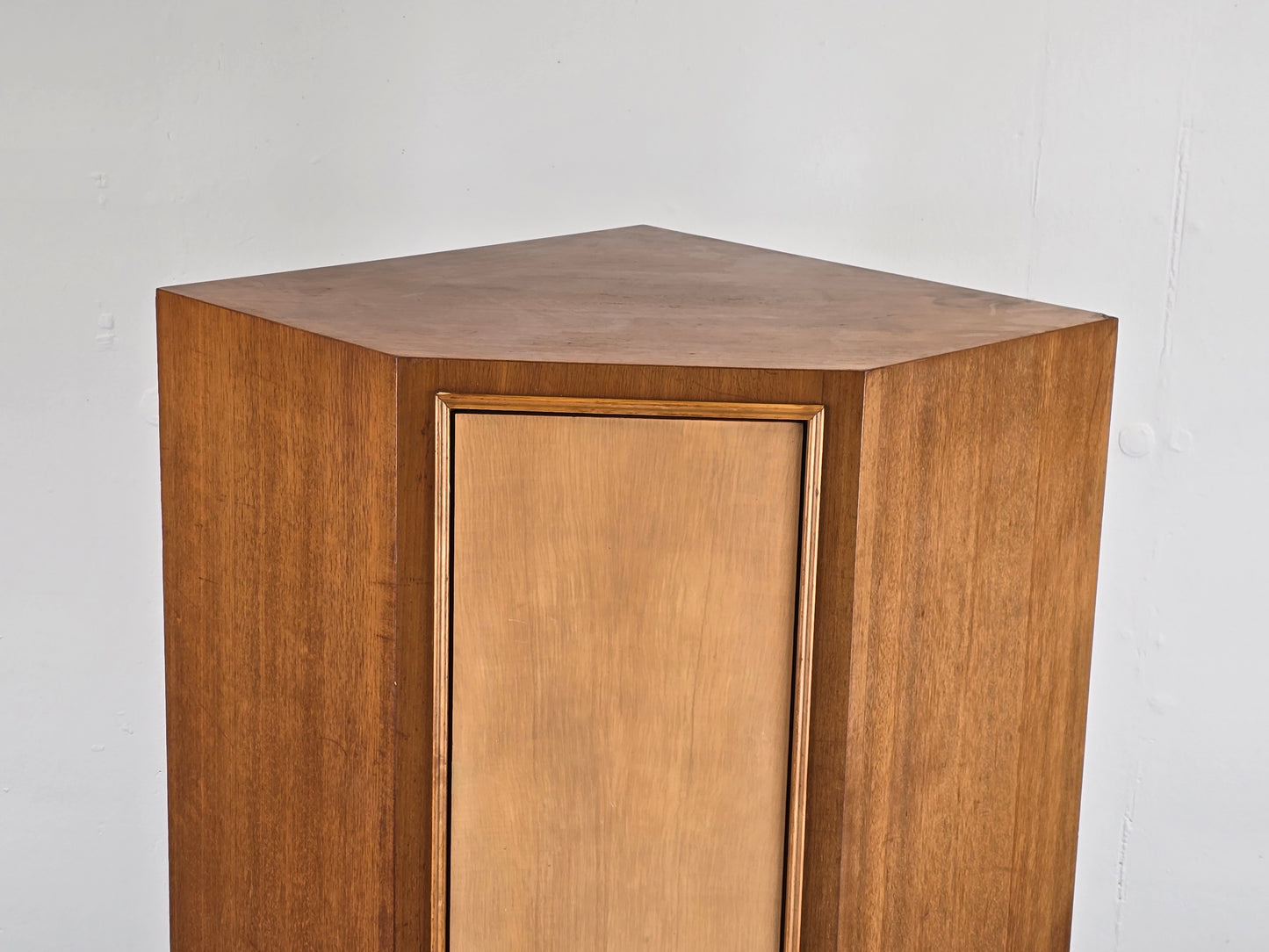 VINTAGE ECKSCHRANK kleiderschrank 1950er holz schrank eck kommode