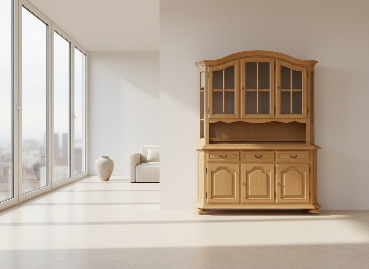 VINTAGE BÜFFET bauernschrank schrank küche vitrine holz buffet eiche