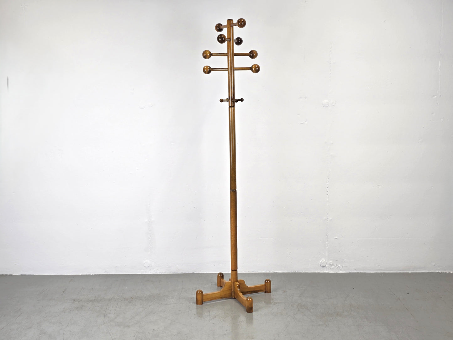 SPUTNIK GARDEROBE Garderoben Stange holz vintage space age kleiderstange