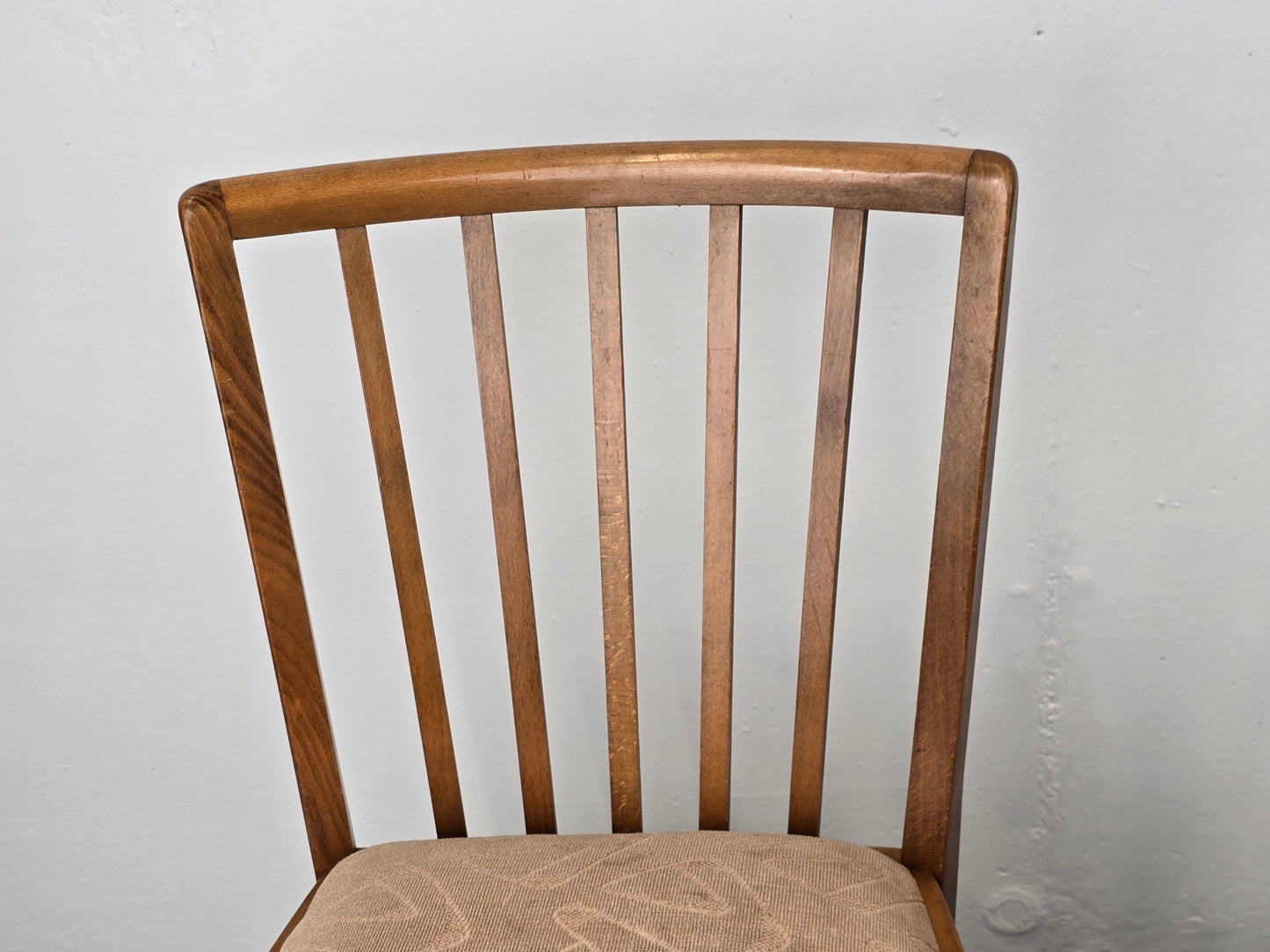 VINTAGE STUHL stühle 1960er holz nuss beige küche esstisch esszimmer mid century