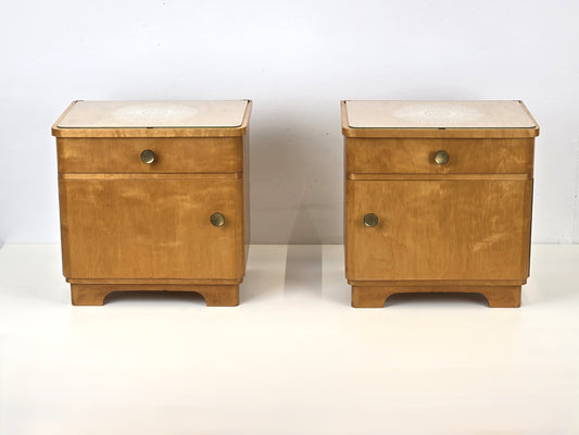 VINTAGE NACHTTISCH 2ER SET holz mid cenutry nachtkommode schlafzimmer