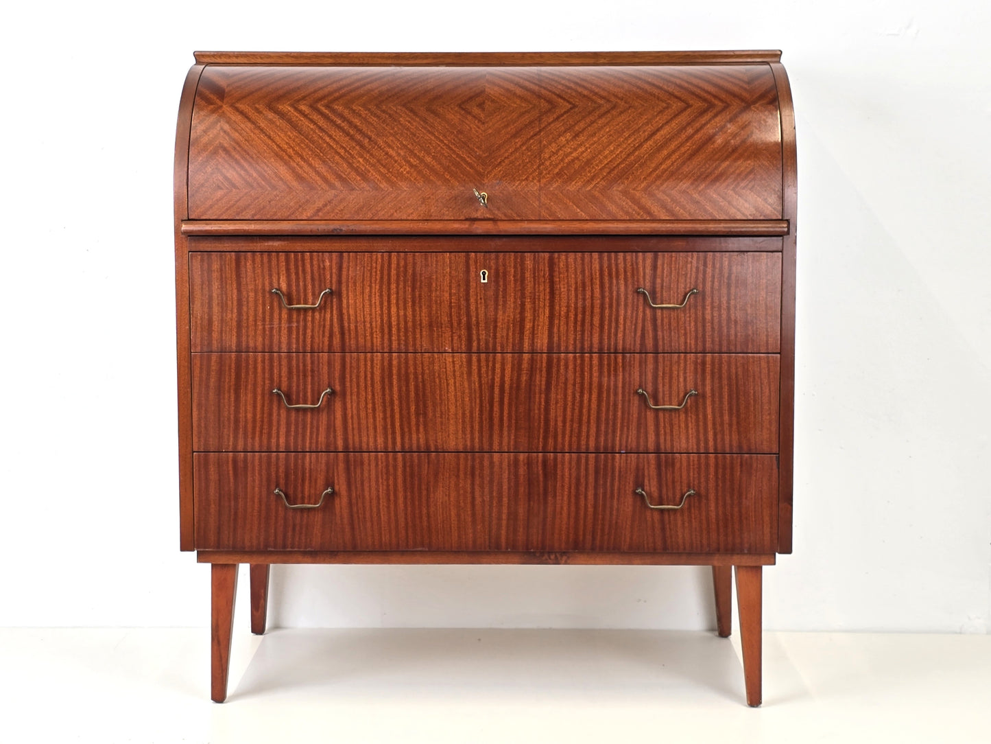 TEAK SEKRETÄR vintage holz kommode schweden schreibtisch mid century