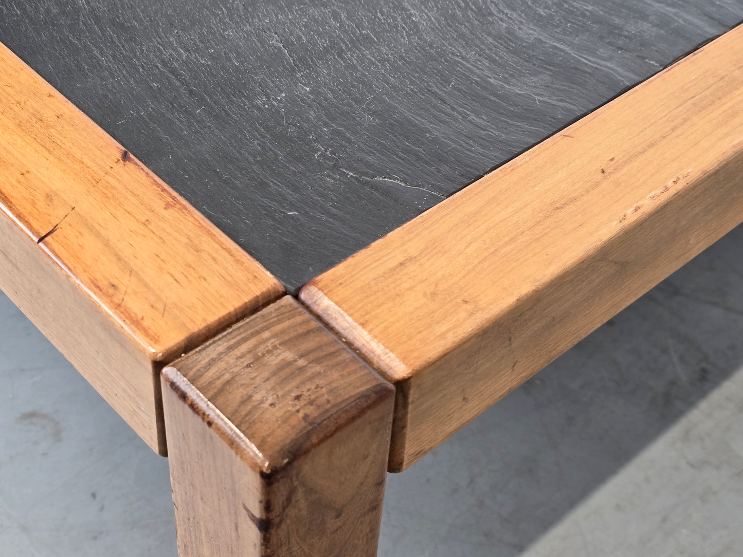 VINTAGE COUCHTISCH tisch wohnzimmer Schieferplatte stein schiefer