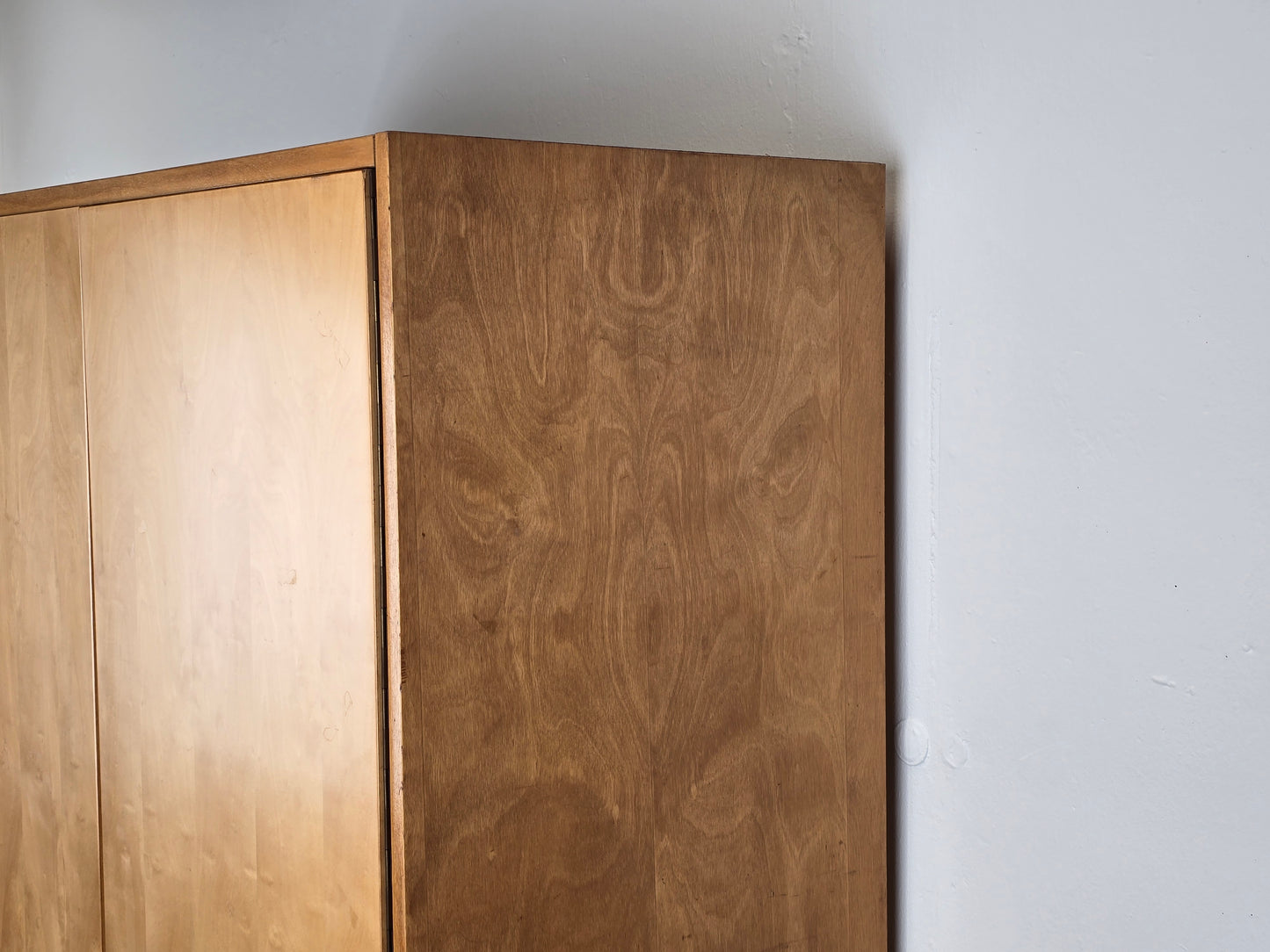 VINTAGE KLEIDERSCHRANK holz schrank Esche 1960er mid century