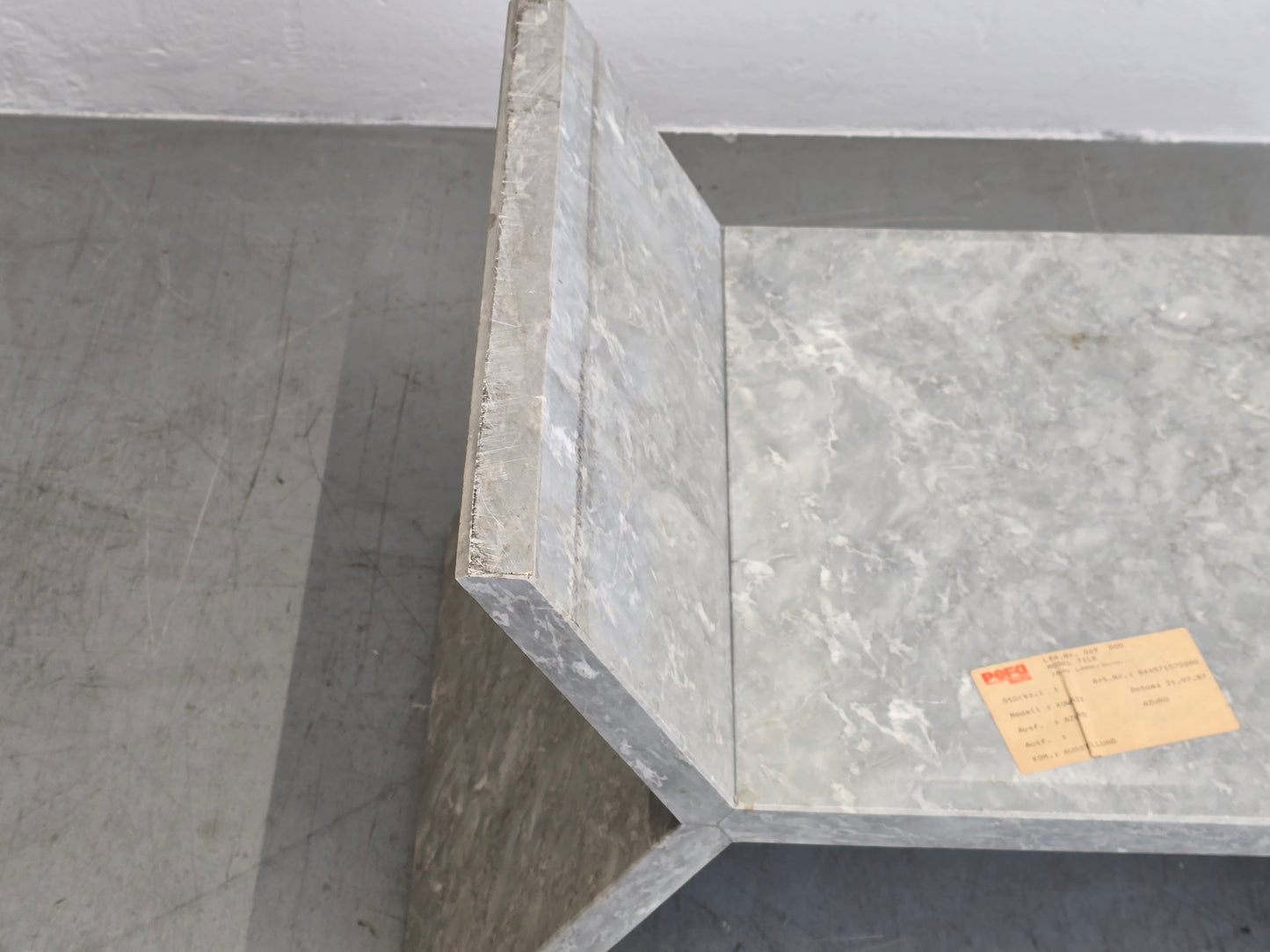 MID CENTURY COUCHTISCH rauchglas marmosvintage tisch wohnzimmer glas