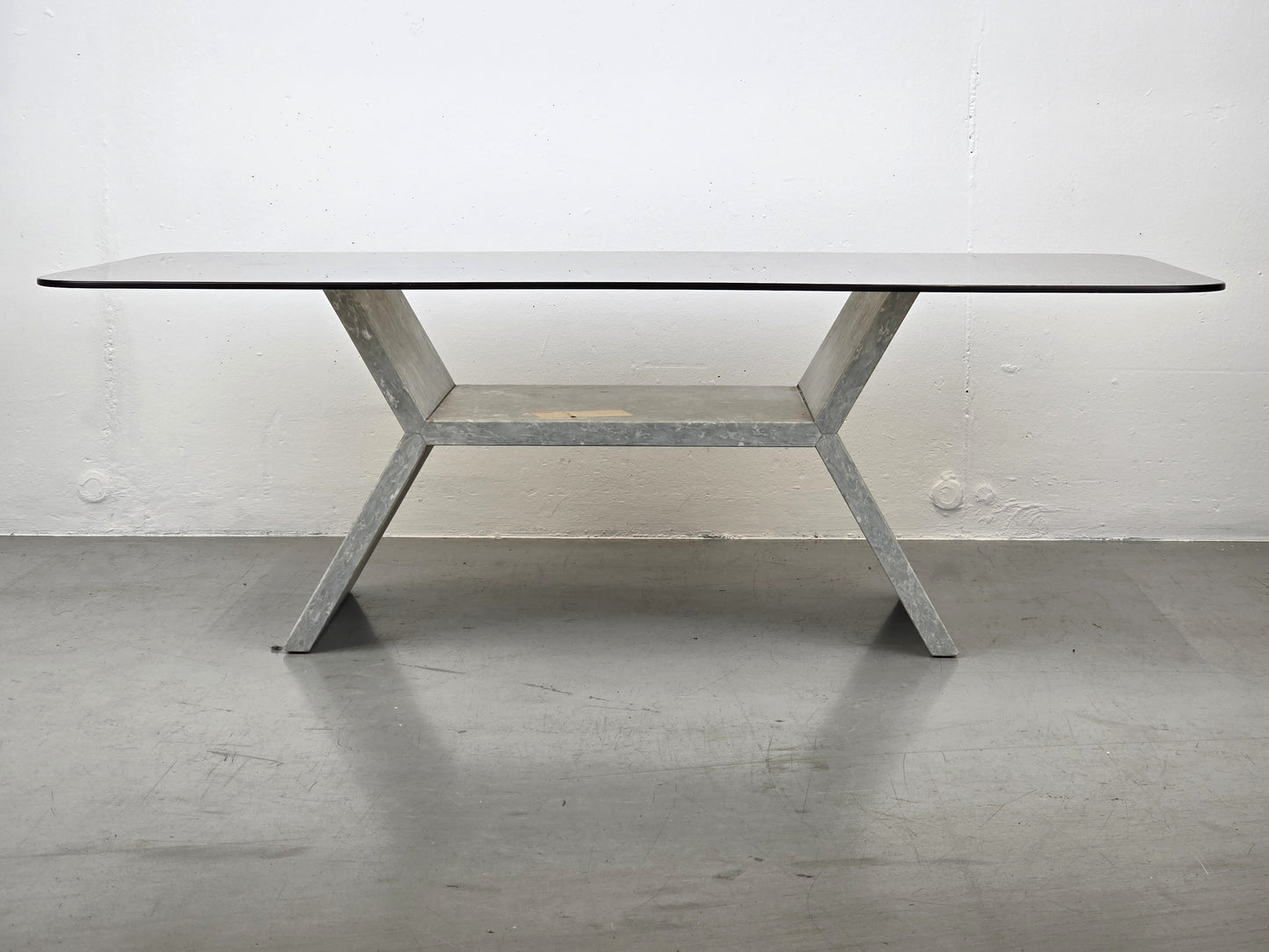 MID CENTURY COUCHTISCH rauchglas marmosvintage tisch wohnzimmer glas