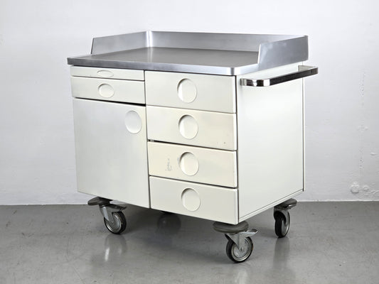 MAQUET KOMMODE wagen medizin schrank weiß sideboard industrial servierwagen