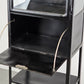 ANTIKE VITRINE medizinschrank schrank metall schwarz spint vintage industriel