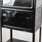 ANTIKE VITRINE medizinschrank schrank metall schwarz spint vintage industriel