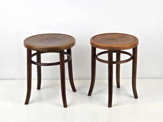 MELDER HOCKER holz vintage antik thonet stuhl küche arbeitshocker braun