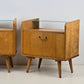 VINTAGE 2ER SET NACHTTISCHE nachttisch holz 1960er schlafzimmer tisch kommode