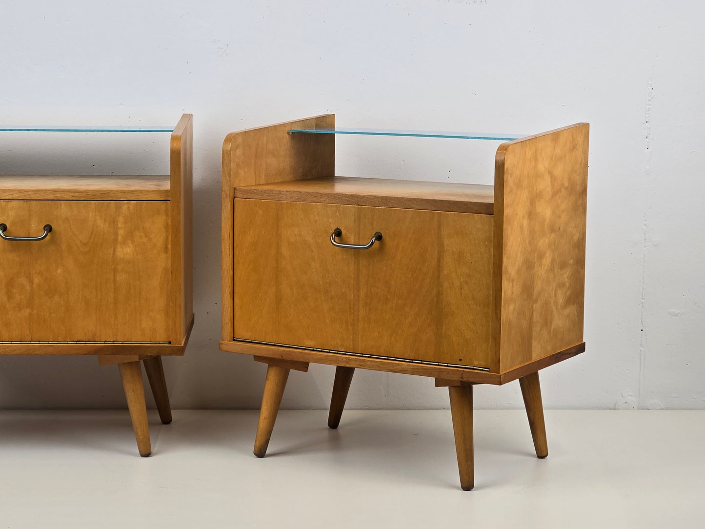 VINTAGE 2ER SET NACHTTISCHE nachttisch holz 1960er schlafzimmer tisch kommode