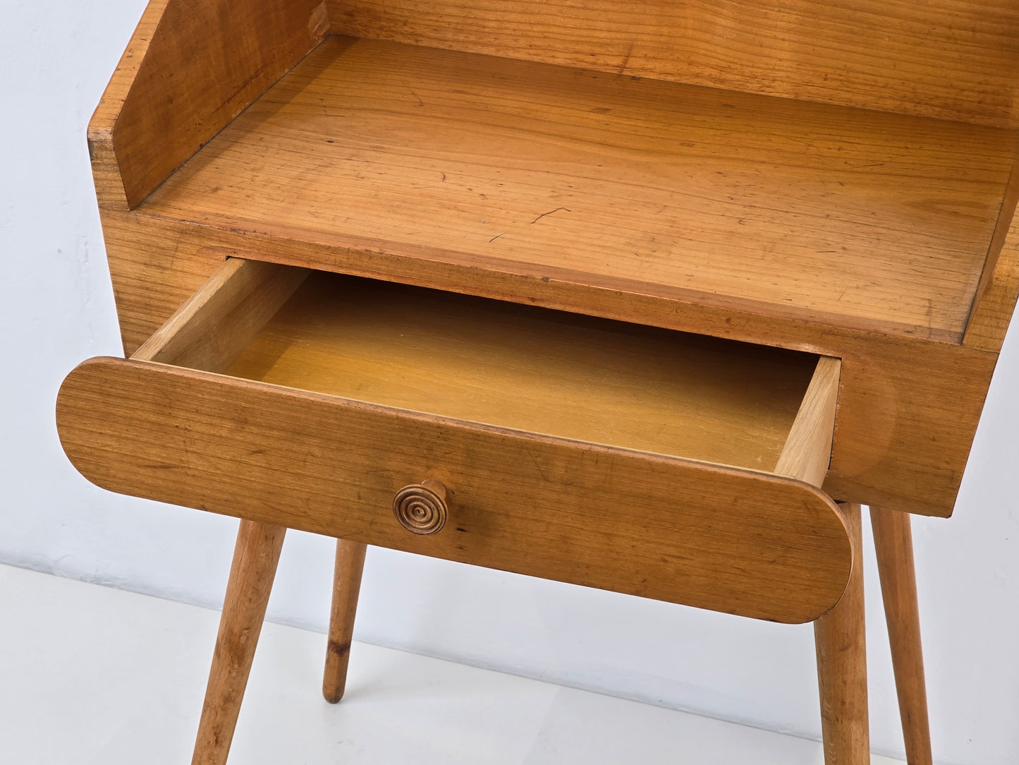 MID CENTURY ABLAGE flur kommode nachttisch kommödchen vintage holz bauhaus