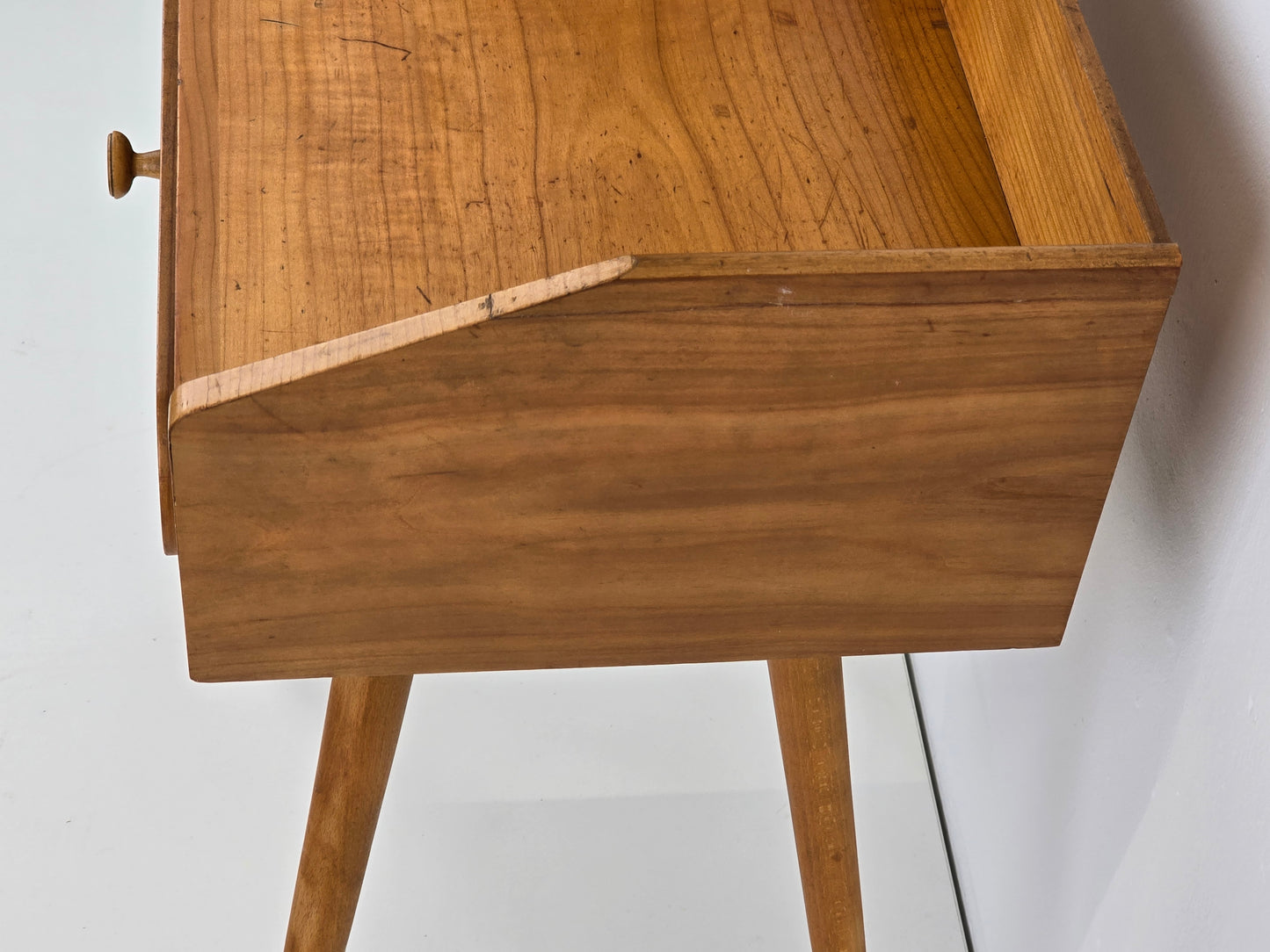 MID CENTURY ABLAGE flur kommode nachttisch kommödchen vintage holz bauhaus