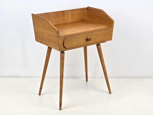 MID CENTURY ABLAGE flur kommode nachttisch kommödchen vintage holz bauhaus