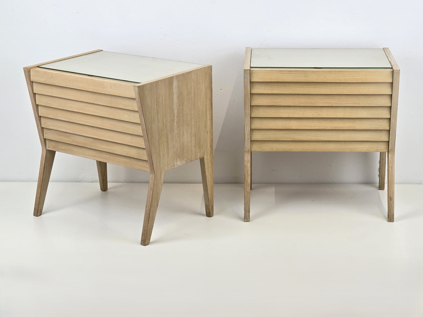 VINTAGE 2ER SET NACHTTISCHE nachttisch holz 1960er schlafzimmer tisch kommode