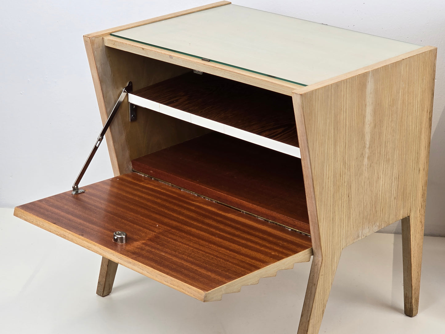 VINTAGE 2ER SET NACHTTISCHE nachttisch holz 1960er schlafzimmer tisch kommode