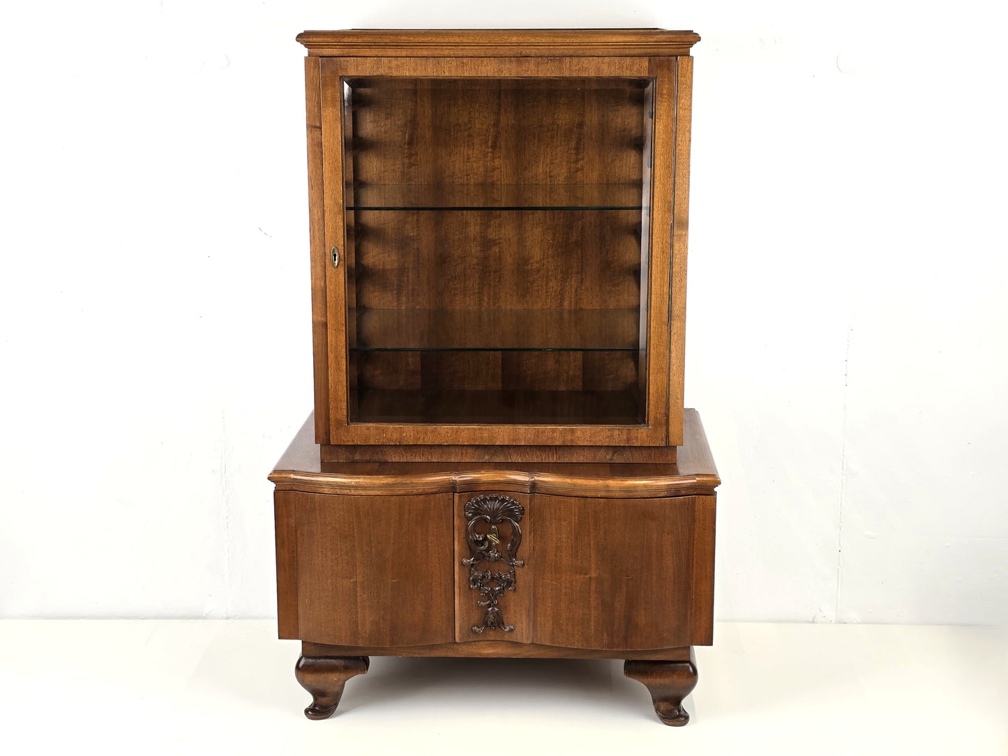 ANTIK VITRINE holz kommode schränckchen vitrinenschrank vintage