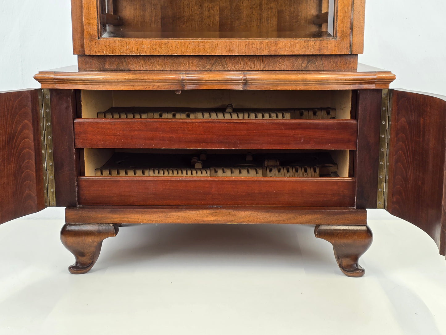 ANTIK VITRINE holz kommode schränckchen vitrinenschrank vintage