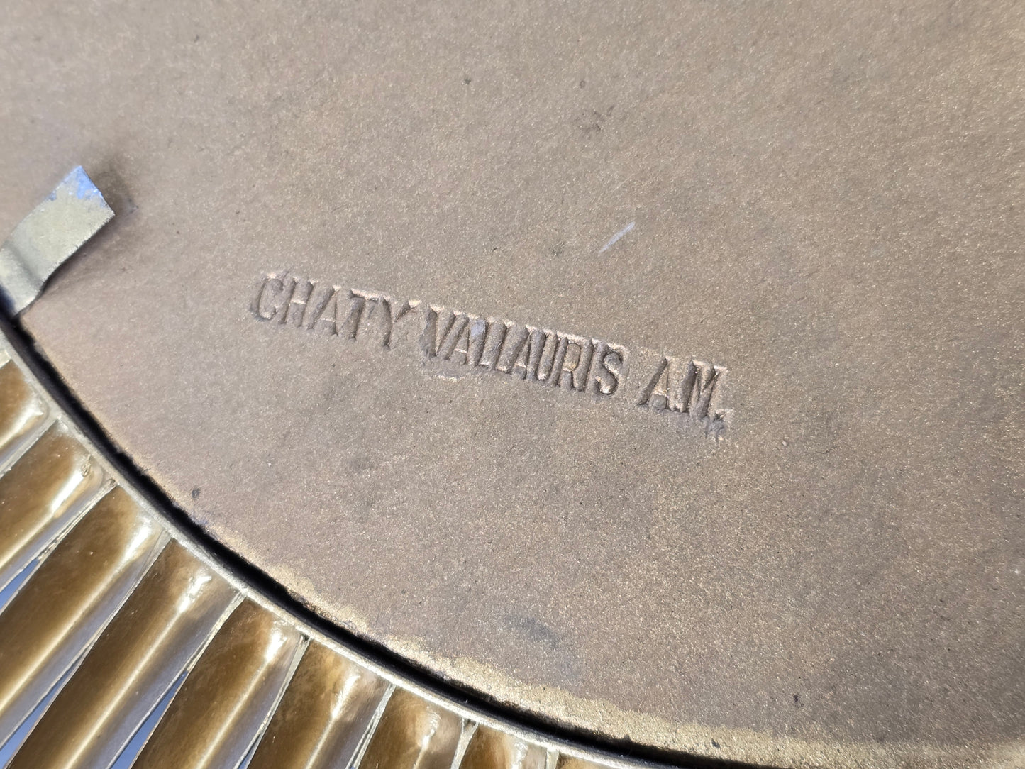 CHATY VALLAURIS SONNEN SPIEGEL vintage 1950er rund 1960er Hexenaugenmotiv