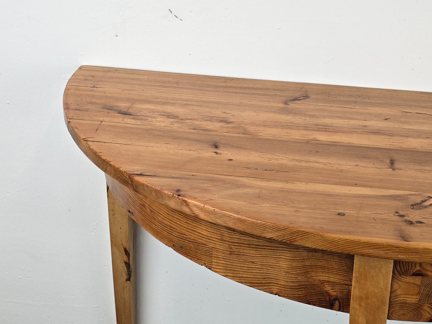 ESSTISCH HALBRUND demi lune holz küche vintage schreibtisch