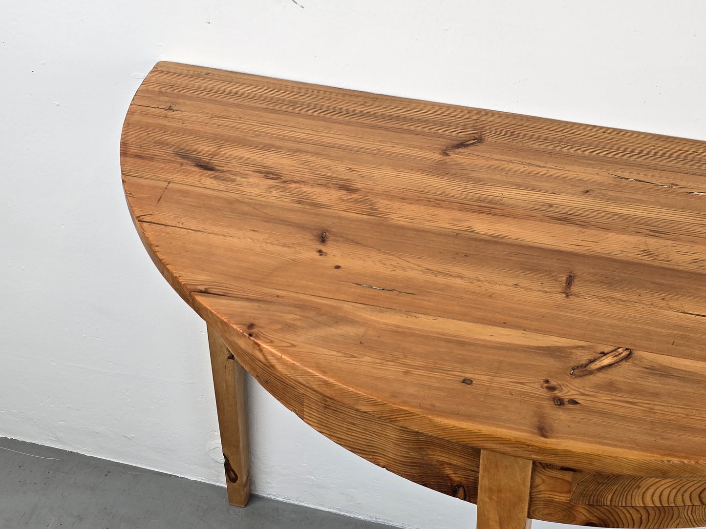 ESSTISCH HALBRUND demi lune holz küche vintage schreibtisch