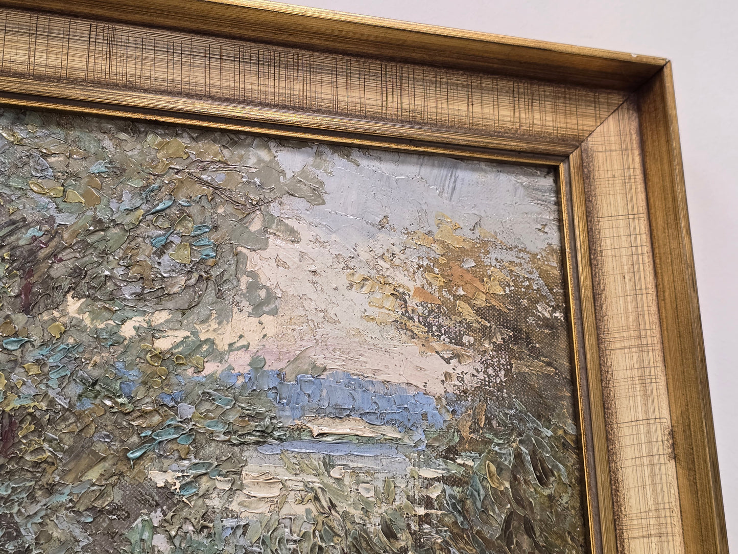 VINTAGE ÖLGEMÄLDE E.A: SCHMIDT bild gemälde kunst rahmen gold impressionismus