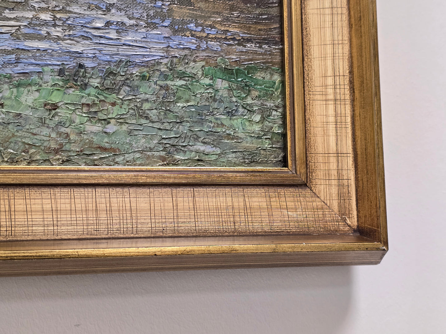 VINTAGE ÖLGEMÄLDE E.A: SCHMIDT bild gemälde kunst rahmen gold impressionismus