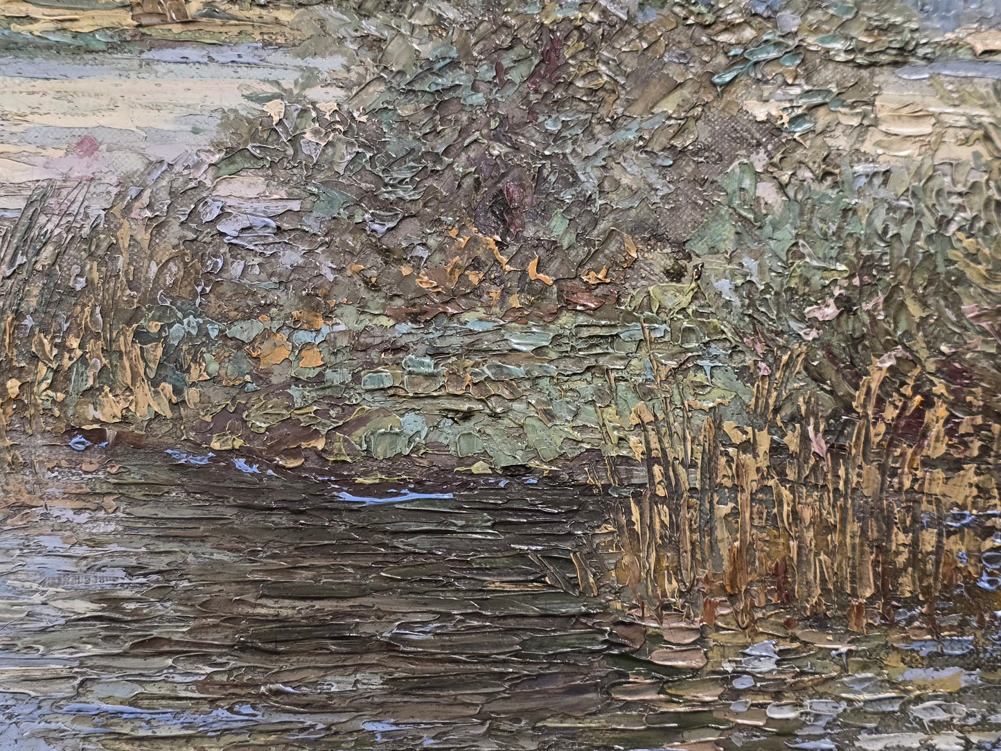 VINTAGE ÖLGEMÄLDE E.A: SCHMIDT bild gemälde kunst rahmen gold impressionismus