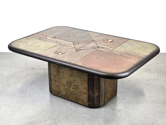 PAUL KINGMA COUCHTISCH tisch wohnzimmer brutalistisch beistelltisch stein