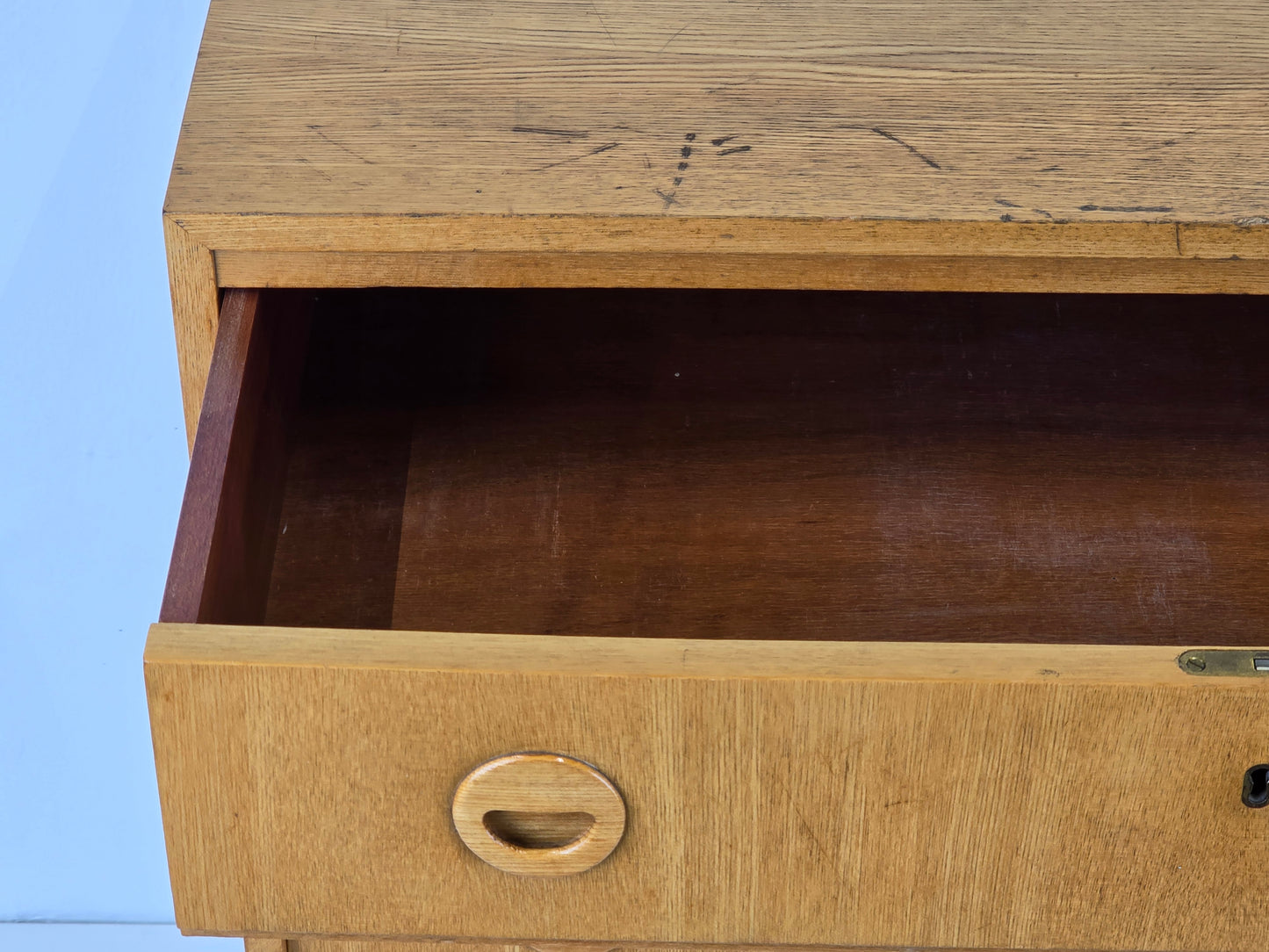 MUSTERRING KOMMODE schubladen sideboard holz vintage rüster mid century