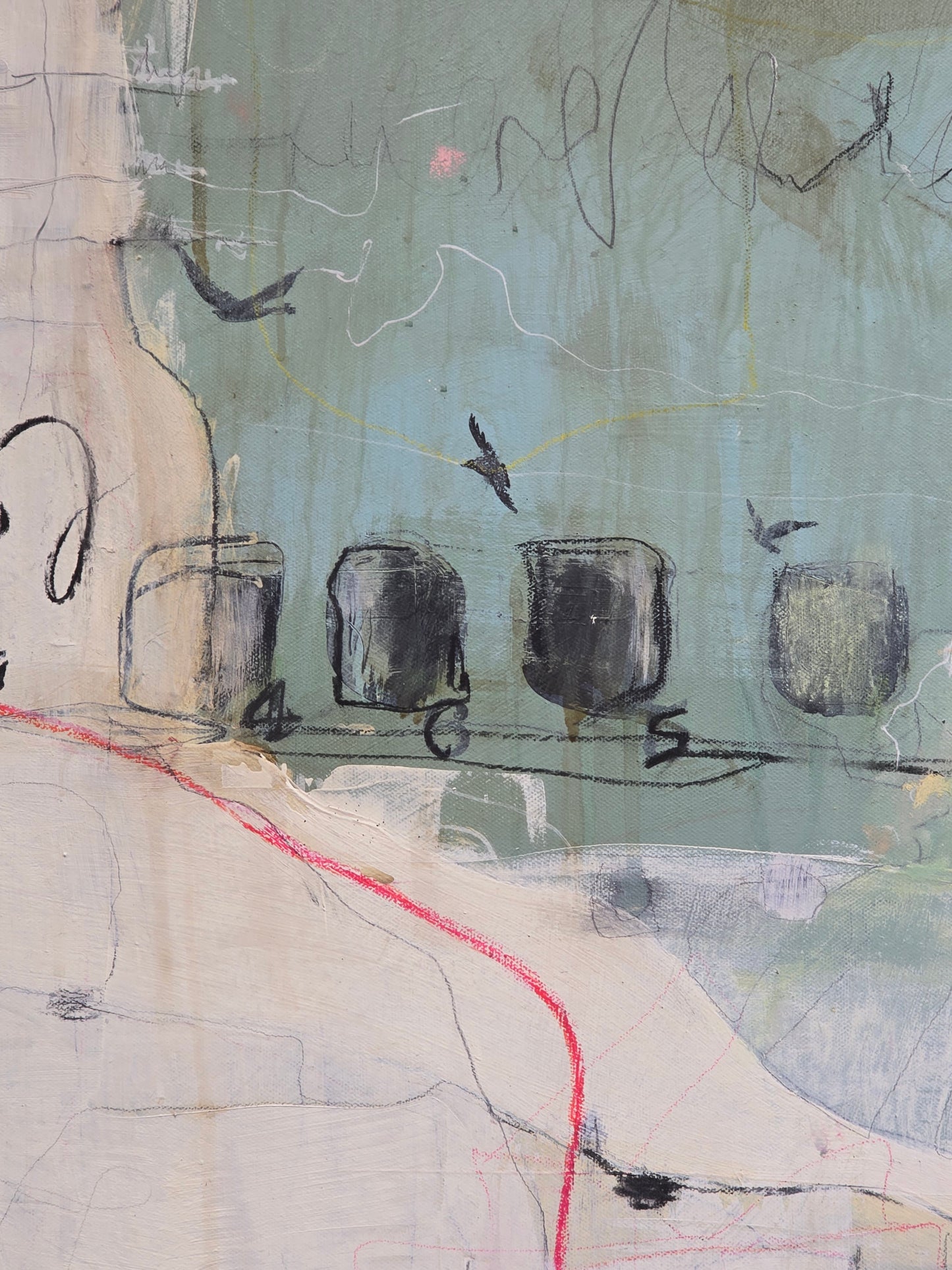 MARION FREYTAG GEMÄLDE kunst bild acryl 100x100 handsigniert