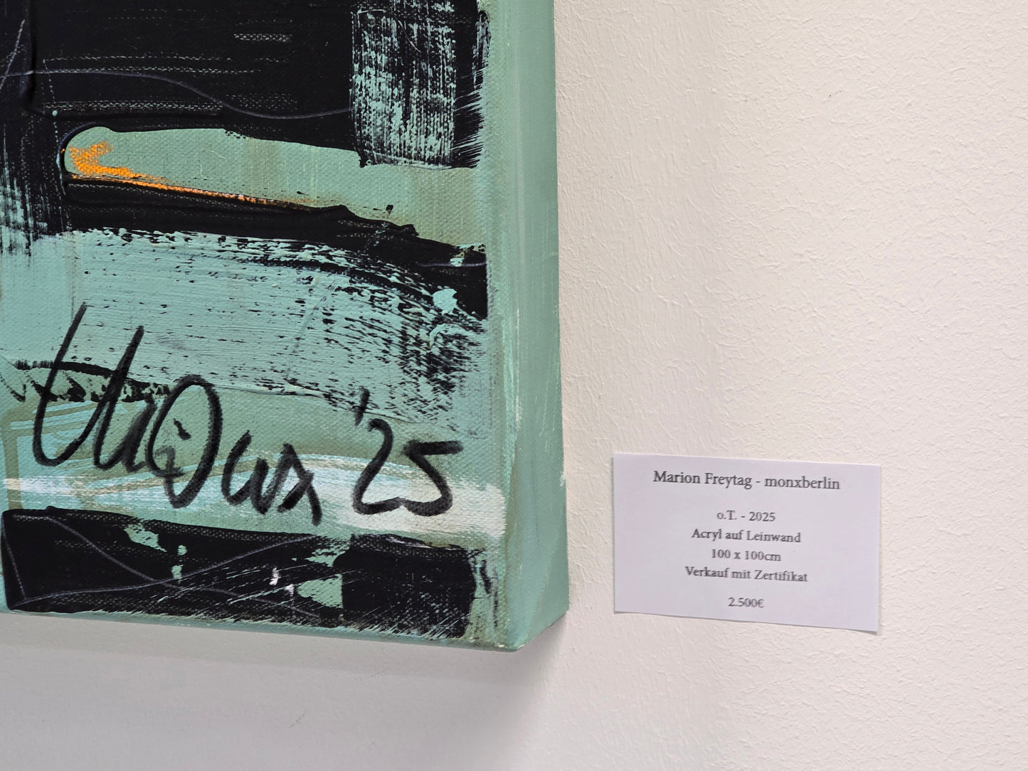 MARION FREYTAG GEMÄLDE kunst bild acryl 100x100 handsigniert