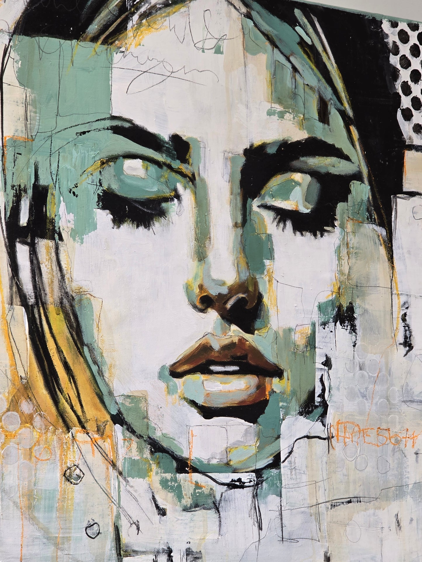 MARION FREYTAG GEMÄLDE kunst bild acryl 100x100 handsigniert