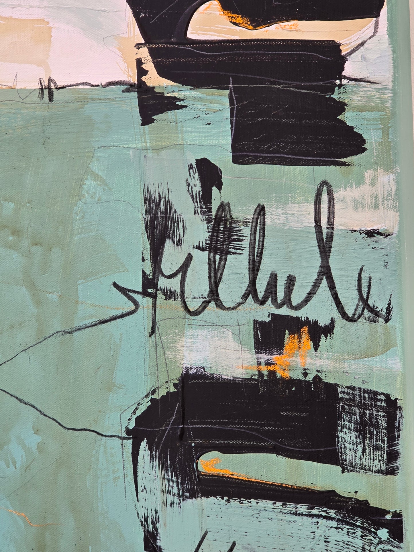 MARION FREYTAG GEMÄLDE kunst bild acryl 100x100 handsigniert