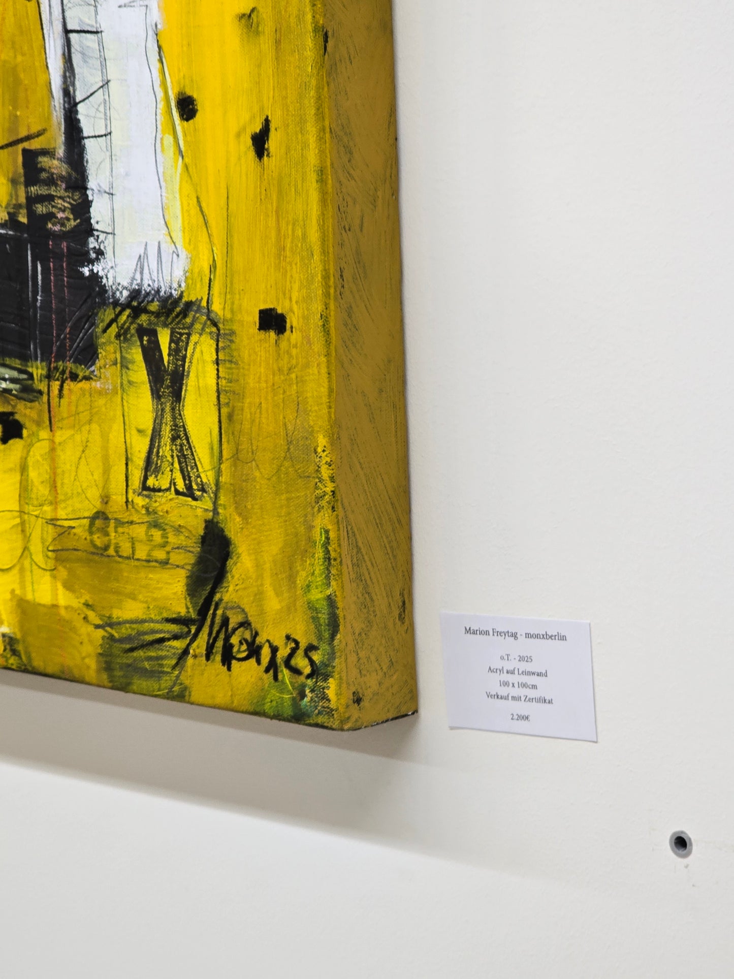 MARION FREYTAG GEMÄLDE kunst bild acryl 100x100 handsigniert